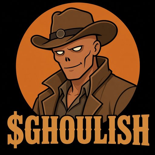 $GHOULISH logo — wasteland gunslinger ghoul